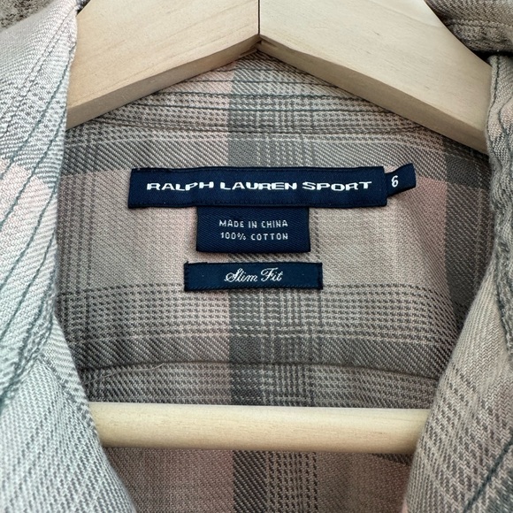 Ralph Lauren sport plaid button down 100% cotton - Picture 2 of 6